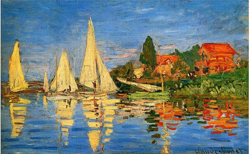 Boating at Argenteuil - Claude Monet Paintings
